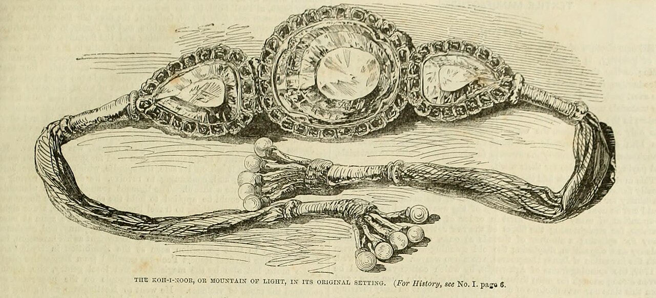 A historical depiction of the Koh-i-Noor diamond