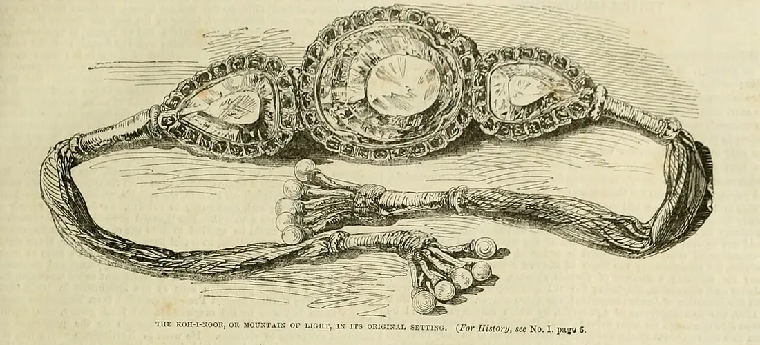 A historical depiction of the Koh-i-Noor diamond