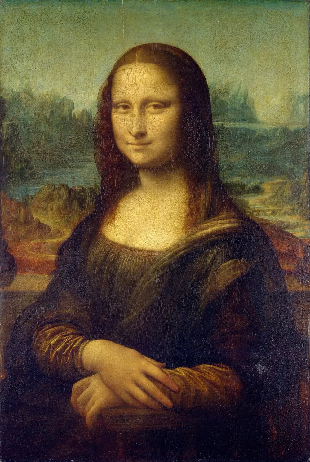 Leonardo da Vinci’s Mona Lisa, a portrait of a woman with a faint smile